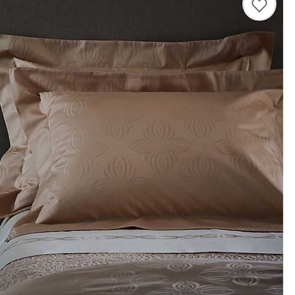 Boho powder pink standard shams- 1 pair